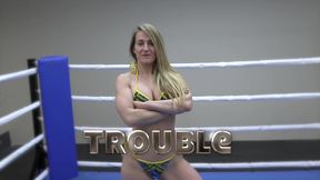 mixed wrestling with katie fox and trouble