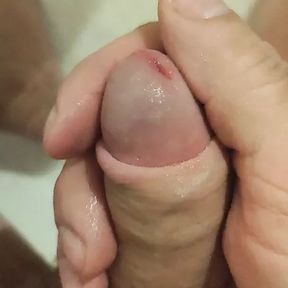 Dick close up shower