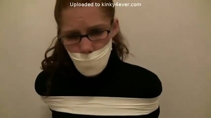 Stacie Microfoam Gagged White Tape Wrapped  Kinky4Ever
