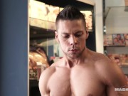 Maskurbate Jacked Up Angelo Godshack Jerks Off In Sex Shop