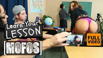 Sophia Ashton flashes her ass in class then gets pounded by her teacher