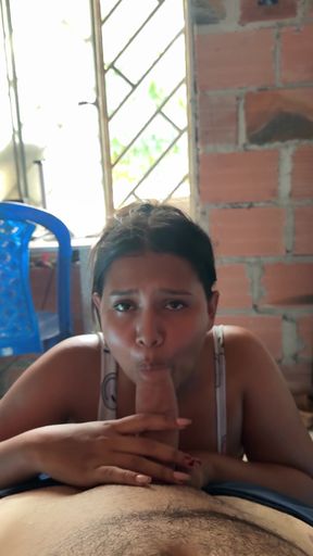 Fucking My Stepbrother at Home with the Visitor in the Living Room