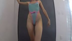 My Little Blue Bikini - Sexy Latina Teen Solo on Webcam