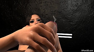 FUTA GIANTESS Busty HOT Girl Point of View Handjob IN YOUR FACE - Watch a POV Futanari Giantess Busty Babe Jerking off until she cums on you - Giant Female 3D Porn anime hentai video