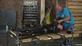 Gay ande session between a male pervert and his skinny slave