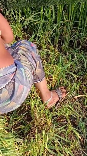 Indian Desi Village Outdoor bhabhi ne apne ghagara utha Kar apni khubsurat pankhudiyon wali bhosdi ke darshan Apne&hellip;   Clip 2