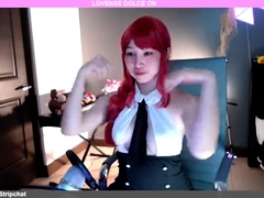 Amateur striptease and Solo masturbation