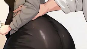 Waifu Secretary POV - Close-Up , Teasing, Sock Pull and Naughty Play