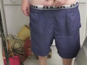 Hands Free cumshot in the garage