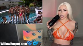GANGBANG Porn ASMR Reaction - Amateur OnlyFans Model Willow Harper!