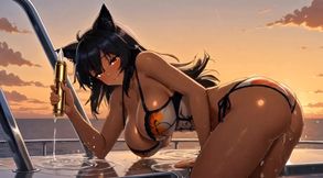 Caramel Skin Yacht Babe Toy Runway - Gold Vibe, Pearl Beads & Wet Squirting Show