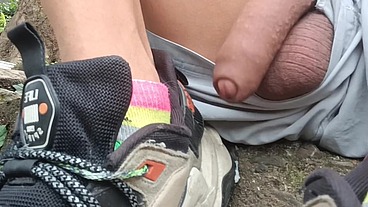 Freeballing on public and show public cock