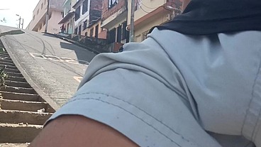 Freeballing on public and show public cock