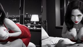 sex with girl in red dress (side-by-side vr) ~ ai-generated