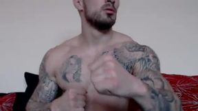 Hot Muscled Tattoed Stud Flex Show