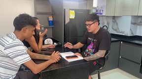 Skinny Latina maid accepts a creamy ass-fuck promotion