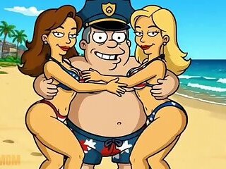 Married Housewife Loves Sucking and Fucking Big Black Cocks. Cartoon Parody. The Simpsons parody.