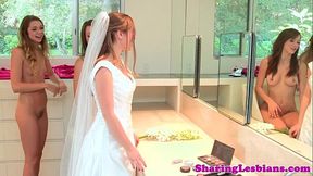 Teen lesbians in stockings group action