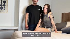 Humiliated by a Debt in Front of Her Boyfriend