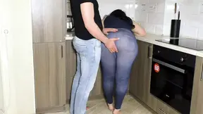 Stepmom appreciates stepson's big ass with a BBBW blowjob and anal fuck