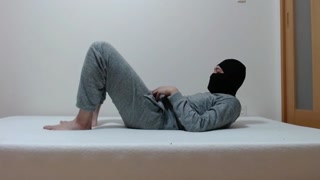 A mysterious masked man appears 17 times in dry orgasm at Aneros!