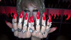 cock irritate with extremely long red fingernails - full clip - (1280x720*mp4)