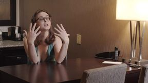 Big-dicked model poses for an artist's canvas