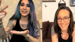 Playing a strip game together while being in different locations