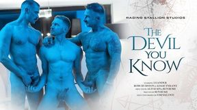 The Devil You Know - Raw Devotion In Chains - Sir Peter Sees Leander Worship Two Big-dick Stepdaddies
