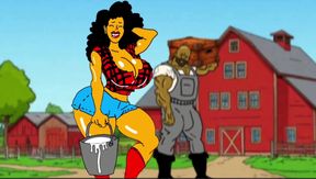 Redneck&#039;s Wife. Cartoon. Animation