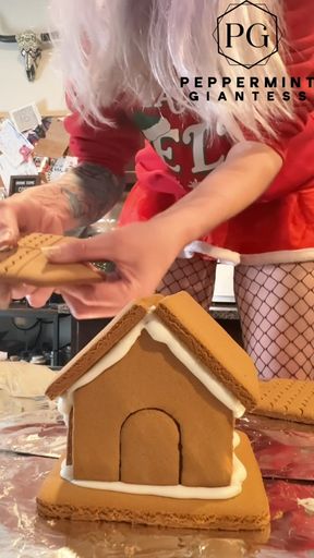 73 Giantess in 8-inch Heels Builds a Gingerbread Village