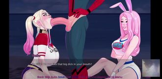COSPLAYING SPIDERMAN FUCKS TWO SEXY CELEBRITY GIRLS!