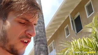 Nextdoorstudios donte phat fucks hot ginger on rooftop