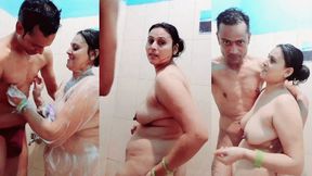 Couple's Steamy Bathroom Scene - Fever Turns Into Passion