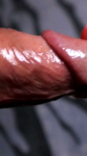 the best blowjob in the world close up the wet mouth very tightly sucks my red slippery head   Clip 2