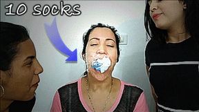 Maximizing Step-Mommy's Mouth: How Many Socks Can She Take? (low res mp4)