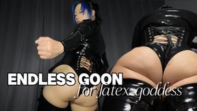 Endless gooning for latex goddess