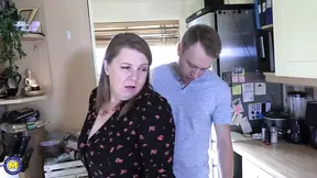 Experienced Stepmom Takes Young Stepson's Cock Deep Anal