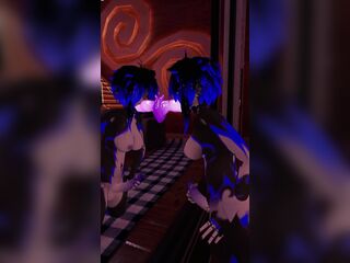 Vrchat Yiff Giving a Fellatio Whilst Wanking its Wang