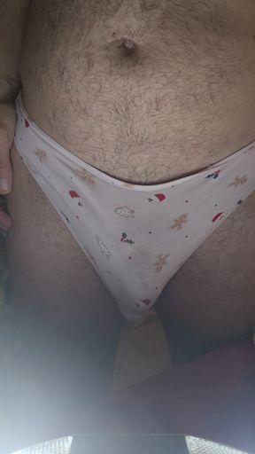 Stripping off my shorts for anal play fun