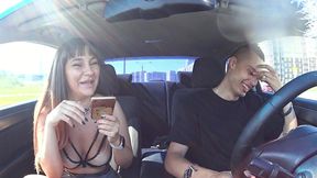 fake taxi with a girl from excort