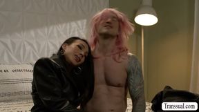 Hunk Cops Pound The Ass Of This Slut TS