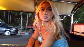 ”Blonde Asian MILF picked up in a TukTuk & screwed hard at home”