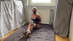 Liz - Stripper Stashed Away Hogtie Lingerie Captive