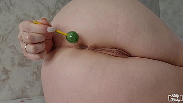 Anal play with Lolipop