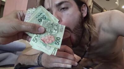 Latina Stranger rocks her handjob skills and swallows cum for cash