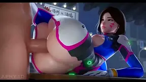 D.Va Mercy Heat Up Overwatch Base with Wild Three-Way Tryst