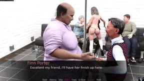 Animated hottie Kimberly takes on an old man in a 3D sex game