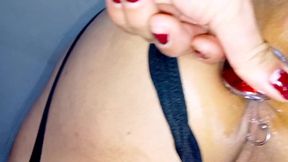 Wax Scorched Whipped Latina Chokes Gushes on Huge Cock Destroyed