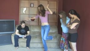 In a Stripscotch game twist, they compete to cum last